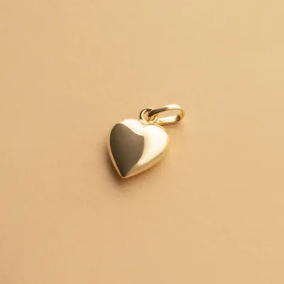Yellow gold heart-shaped pendant