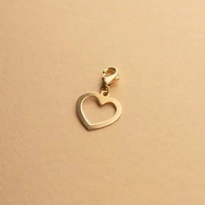 Zawieszka w kształcie serca z żółtego złota