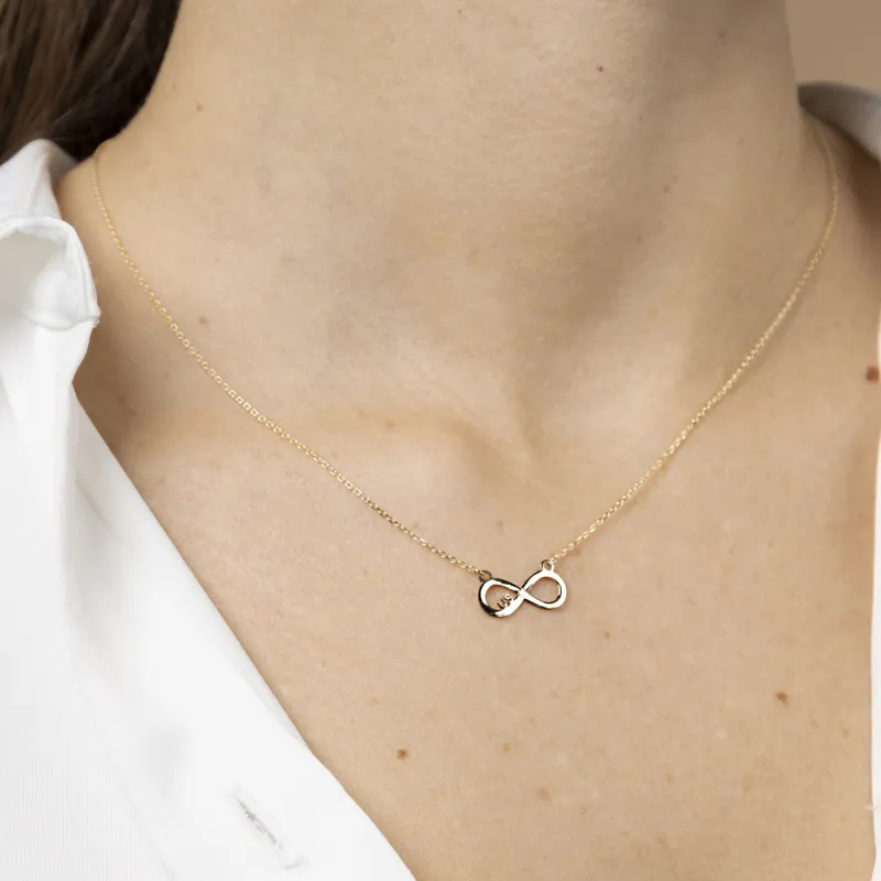 "Infinity" ketting in geel goud