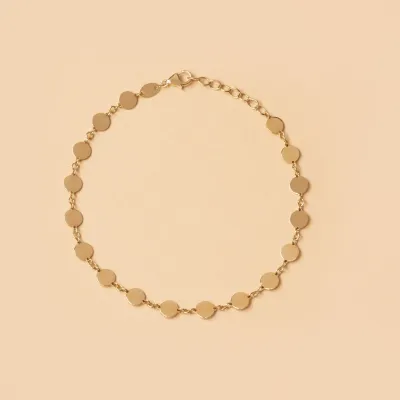 Yellow gold bracelet with rounded elements