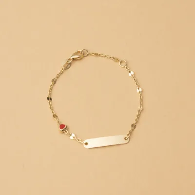 Yellow gold Baby Bracelet with heart