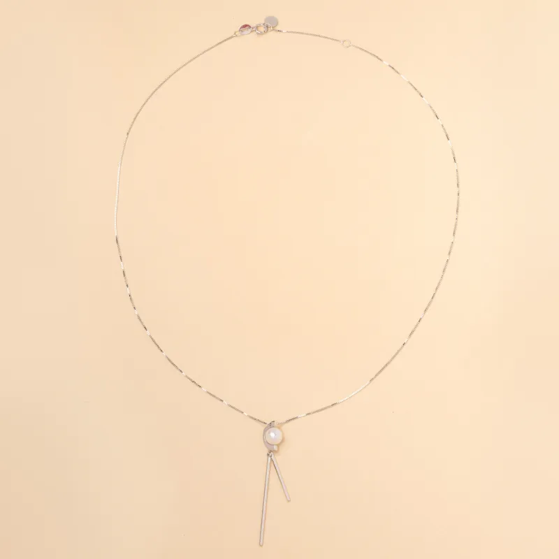 Halskette „Aurora“ aus Weißgold mit Perle
