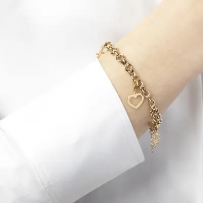 Holle armband in geel goud