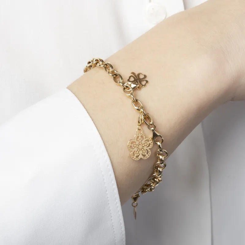 Holle armband in geel goud