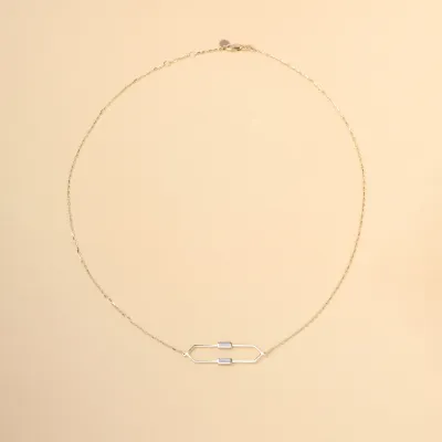 Gelbgoldene Halskette „Mellifera“ mit emaillieren