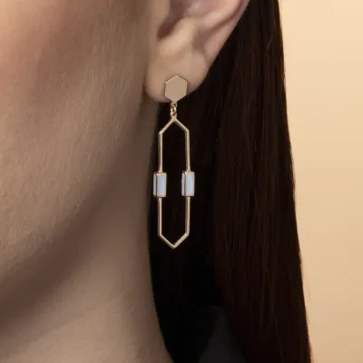 "Mellifera" earrings with enamel (4 color options)