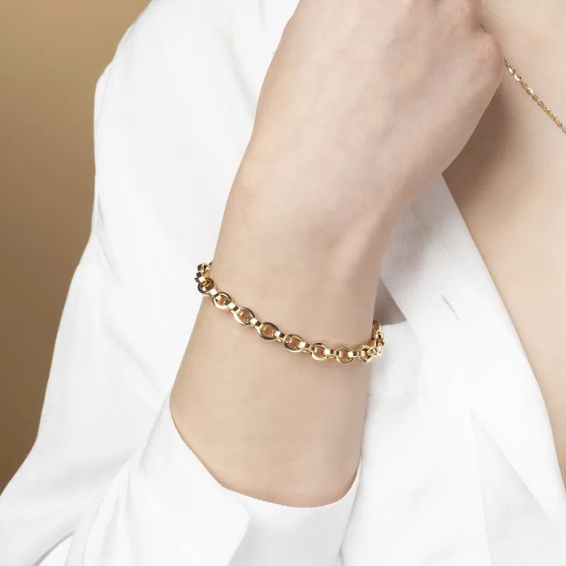 Holle geelgouden armband