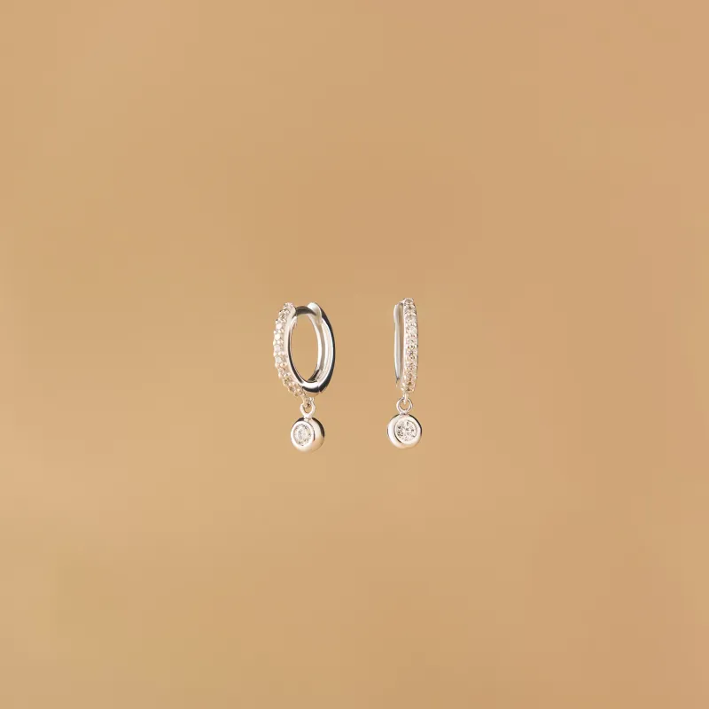 White gold earrings with cubic zirconia