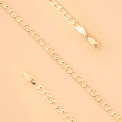 Panzer /  Flat Curb - Polished Gold Chain