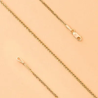 Spiga/Wheat Square/Foxtail diamantgeslepen gouden ketting