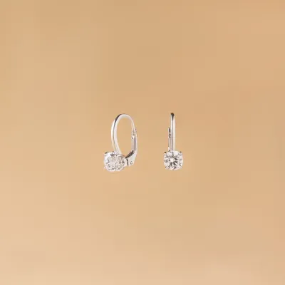 White gold monachella earrings with cubic zirconia