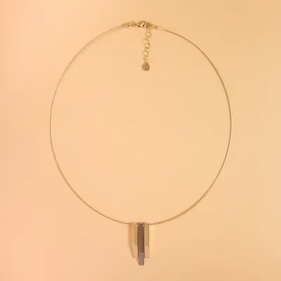 Geelgouden ketting met zwart gerhodineerd detail uit de "Futura" collectie