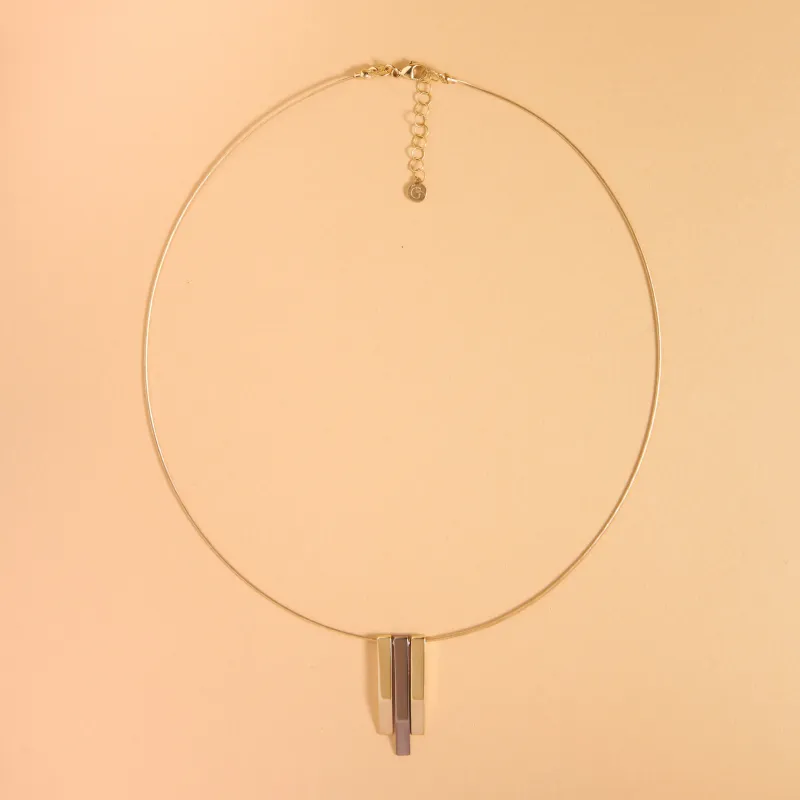 Geelgouden ketting met zwart gerhodineerd detail uit de "Futura" collectie