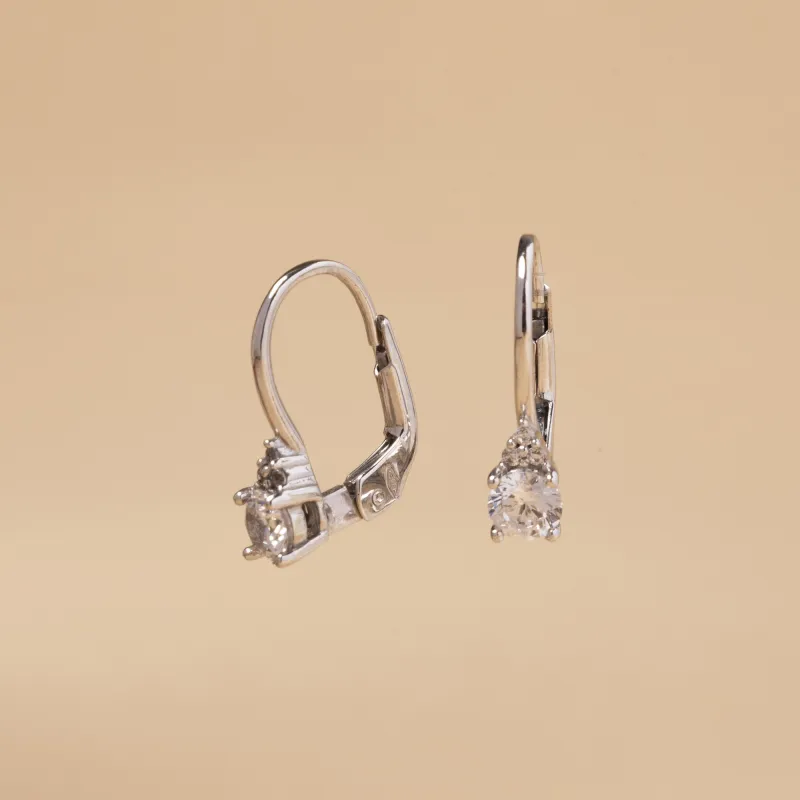 White Monachella Earrings with Zirconia