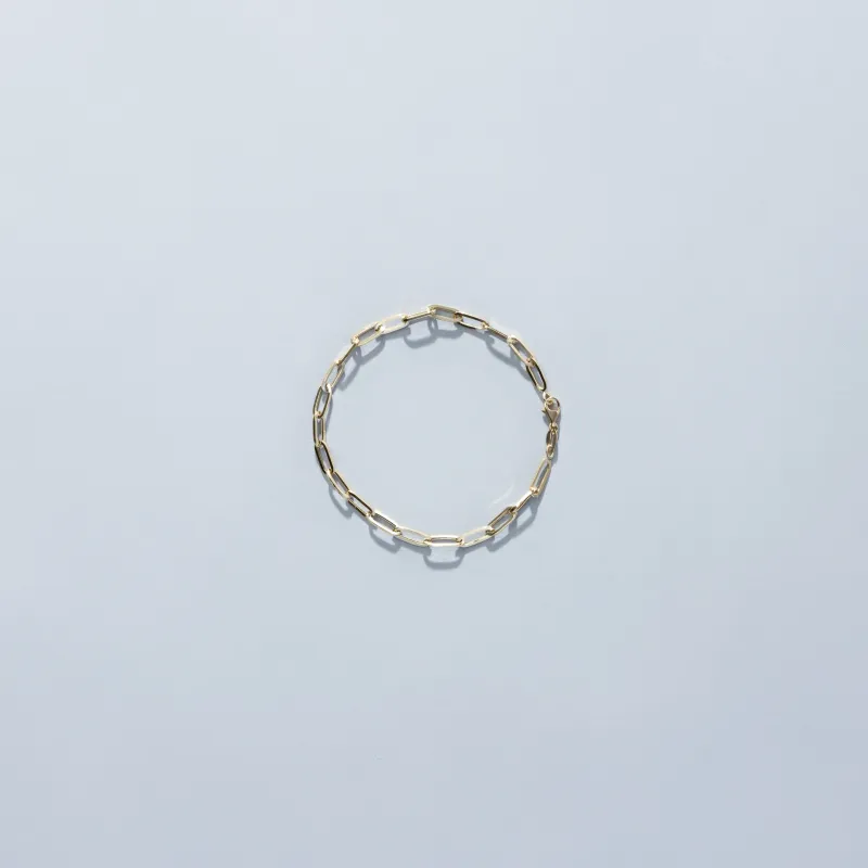 Hollow yellow gold bracelet