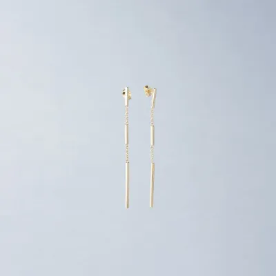 Yellow gold earrings