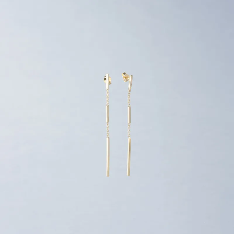 Yellow gold earrings