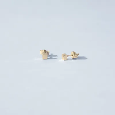 Yellow gold earrings