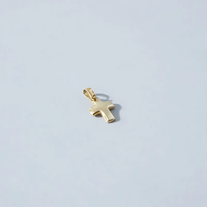 Yellow gold cross pendant